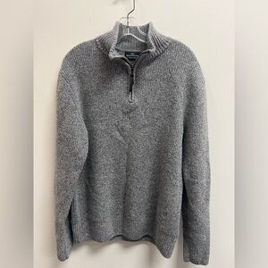 Rodd & Gunn Wool Quarter Zip Sweater Gray Italian Yarn Knit Pullover Men’s XL